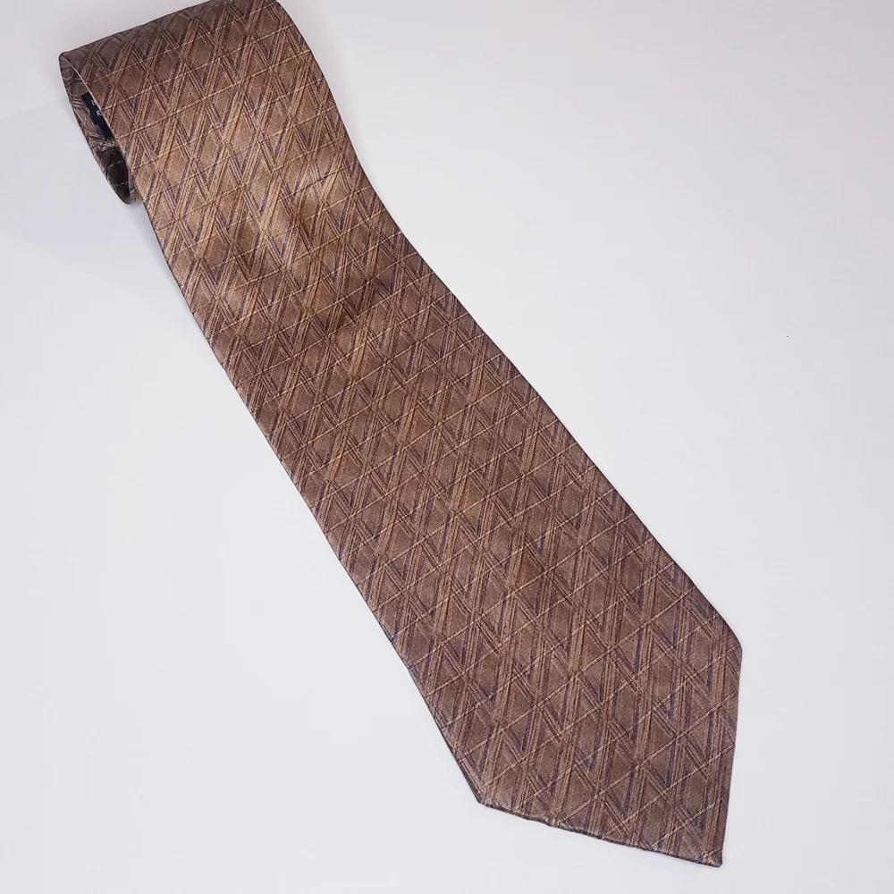 Haggar Men's Tie Brown USA